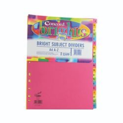 CONCORD BRIGHT SUBJECT DIVIDER A4